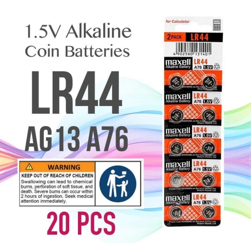 20x LR44 AG13 Battery G76 A76 SR44W Button Cell Batteries wholesale
