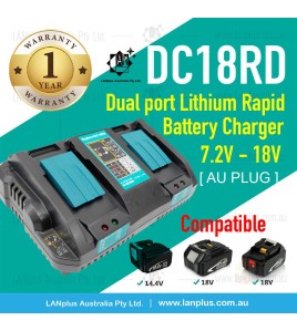 F Makita DC18RD Dual Port 14.4V-18V Rapid Fast Battery Charger f BL1850 BL1860