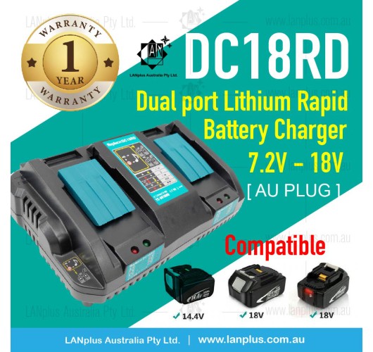 F Makita DC18RD Dual Port 14.4V-18V Rapid Fast Battery Charger f BL1850 BL1860