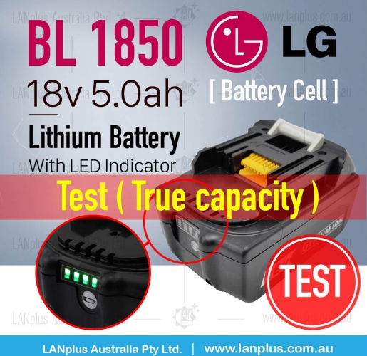 BL1850 18V 5.0ah f Makita BL1850B Lithium LED Indicator Battery with LG HE4 Cell