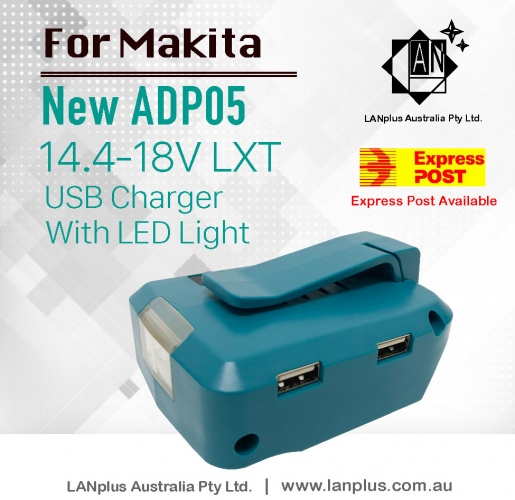 For Makita ADP05 18V LXT USB Power Source Dual Port Cordless USB Charger & Adapt