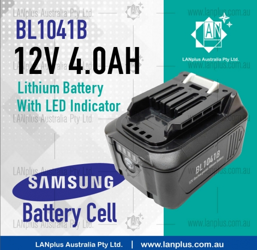 12V 4ah Li-ion Battery w LED Indicator Samsung Cells Makita BL1041B 4 CXT Cordless