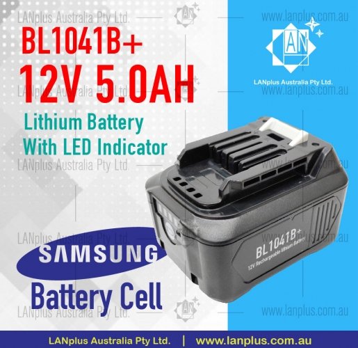 12V 5.0ah Li-ion Battery LED Indicator Samsung Cells Makita BL1041B CXT Cordless