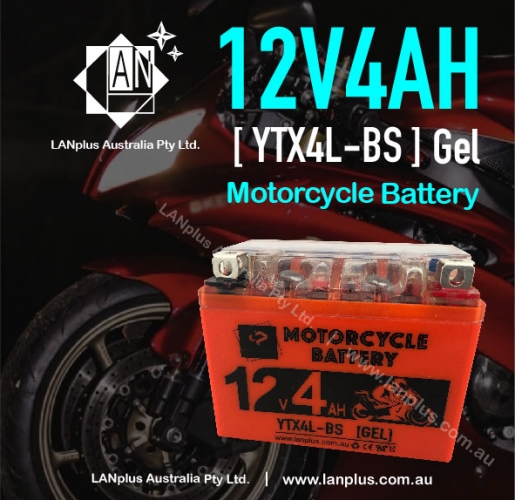 12V 4AH YTX4L-BS Gel Motorcycle Battery Dirt Bike ATV Quad Scooter Gokart Mower