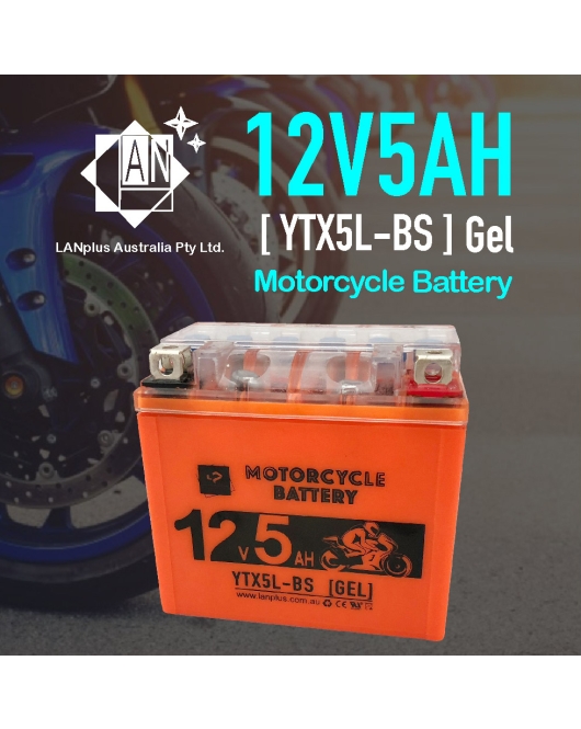 12V 5AH YTX5L-BS Gel Motorcycle Battery C110 CRF150F CRF230F CRF230L CRF230L