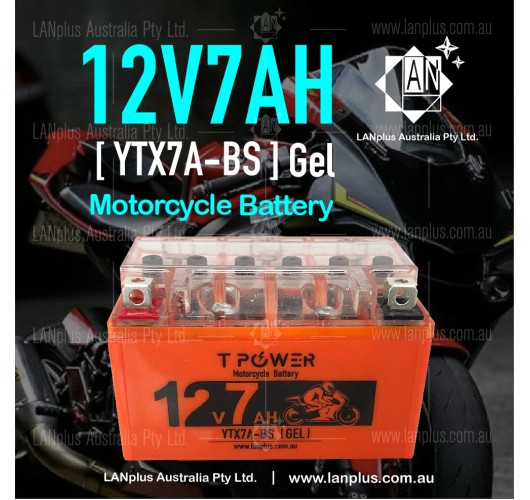 12V 7AH YTX7A-BS Gel Motorcycle Battery Dirt Bike ATV Quad Scooter Gokart Mower