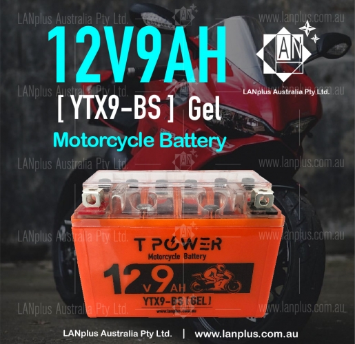 12V 9AH YTX9-BS Gel Motorcycle Battery Dirt Bike ATV Quad Scooter Gokart Mower