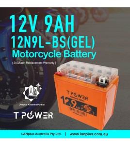 12V 9AH 12N9L-BS Gel Motorcycle Battery Dirt Bike ATV Quad Scooter Gokart Mower