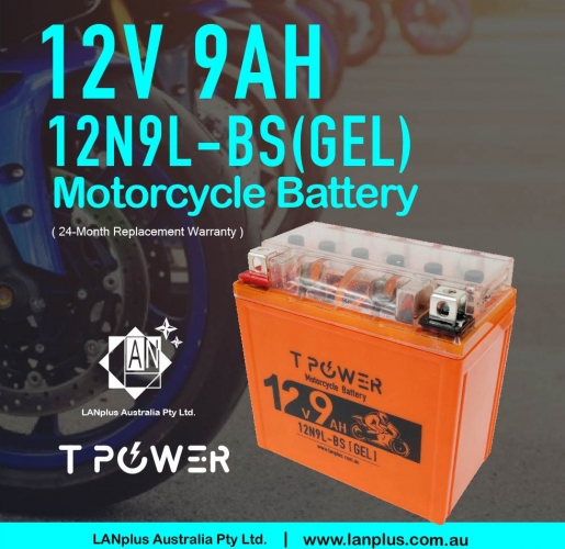 12V 9AH 12N9L-BS Gel Motorcycle Battery Dirt Bike ATV Quad Scooter Gokart Mower
