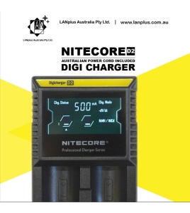 Nitecore D2 Digicharger LCD Smart Battery Charger Li-ion RCR123 18650 26650
