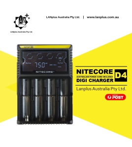 Nitecore D4 Digicharger LCD 4 channel Smart Battery Charger lifepo4 Ni-MH Ni-CD