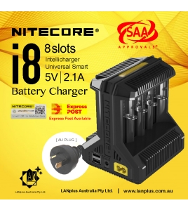 Nitecore i8 Intelligent Universal Battery Charger F Li-ion 18650 RCR123a 14500