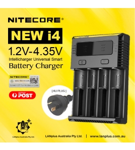 Nitecore New i4 Smart 4-slot Battery Charger  with Optional Car Charging Adapter