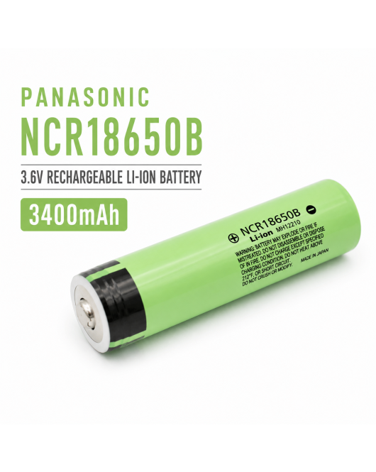 4x Panasonic NCR18650B Rechargeable Battery 3400mAh 3.7V Li-ion Button Nipple Top