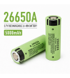 Panasonic 26650A 5000mAh 3.7V Rechargeable Li-ion Lithium Battery Flat Top Cell