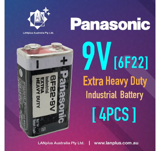 4x Panasonic 9V 6F22 Extra Heavy Duty battery Bulk wholesale lot smoke alarm