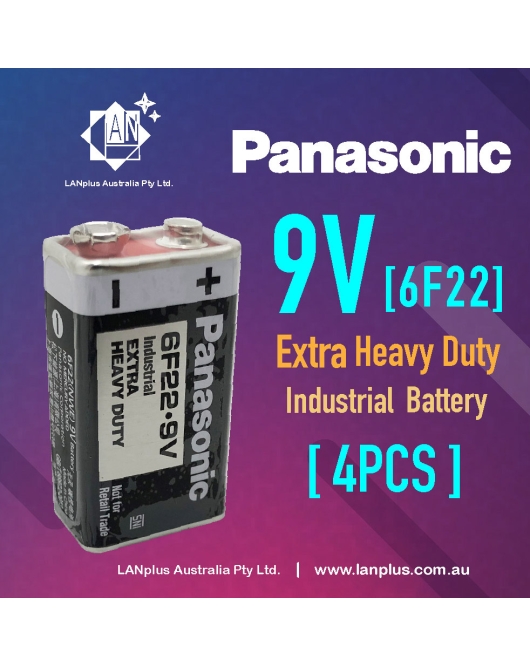 4x Panasonic 9V 6F22 Extra Heavy Duty battery Bulk wholesale lot smoke alarm