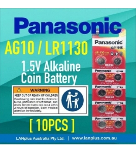 10 X AG10 LR1130 PANASONIC 1.5V STOP BARK ALKALINE BATTERY BATTERIES Mel