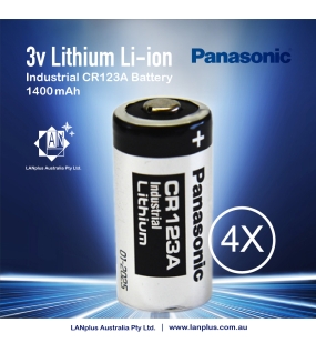 4x Panasonic 3V CR123a 1400mah CR17345 Lithium Battery CR123 DL123A EL123A No Rechargeable Battery