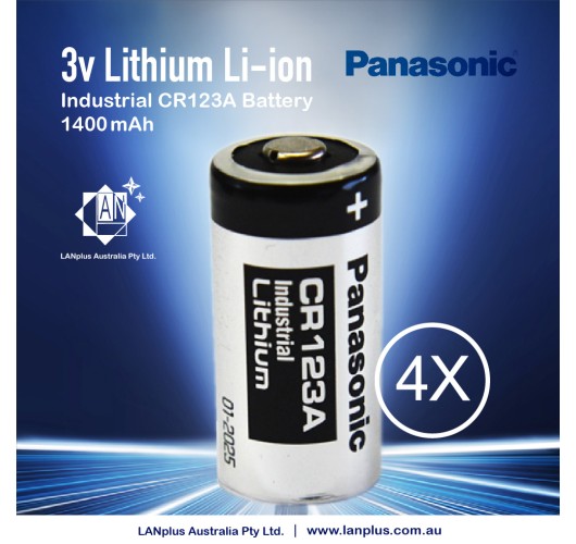 4x Panasonic 3V CR123a 1400mah CR17345 Lithium Battery CR123 DL123A EL123A No Rechargeable Battery