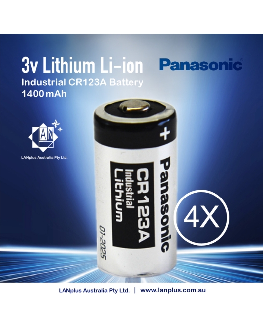 4x Panasonic 3V CR123a 1400mah CR17345 Lithium Battery CR123 DL123A EL123A No Rechargeable Battery