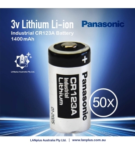 50x Panasonic 3V CR123a 1400mah CR17345 Lithium Battery CR123 DL123A EL123A No Rechargeable Battery