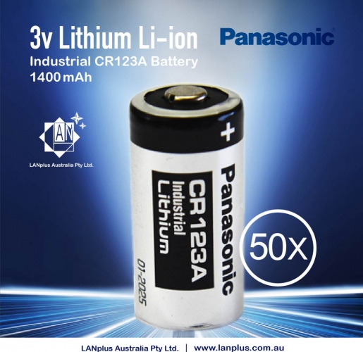 50x Panasonic 3V CR123a 1400mah CR17345 Lithium Battery CR123 DL123A EL123A No Rechargeable Battery