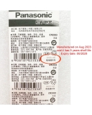 5x Panasonic CR2032 3V Lithium Coin Cell Button battery DL2032 ECR2023 GPCR2032