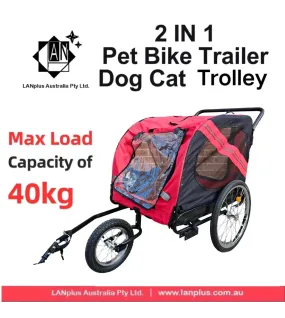 Bike Cargo Trailer Pets Trolley Ride Bicycle Cargo Outdoor Foldable Carrier AU