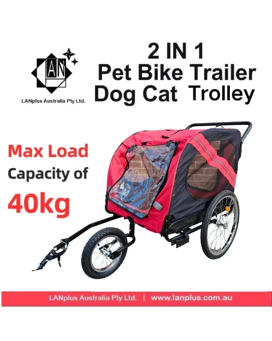 Bike Cargo Trailer Pets Trolley Ride Bicycle Cargo Outdoor Foldable Carrier AU
