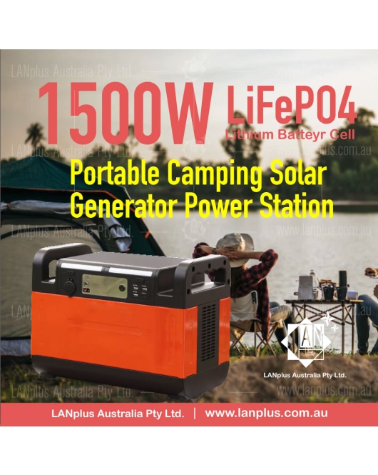 1500W Portable Power Station LifePO4 Lithium 1950W Peak AC/DC 1200WH Camping 