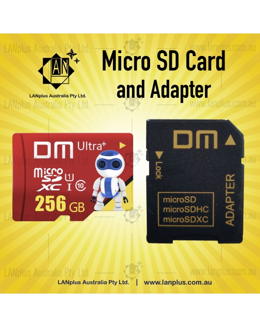Micro Ultra SD Card MD 256GB Ultra+ Class 10 TF + Adapter