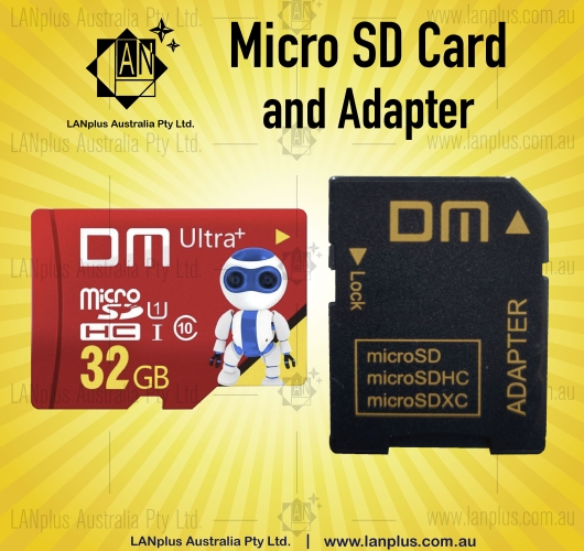 Micro Ultra SD Card MD 32GB Ultra+ Class 10 TF + Adapter