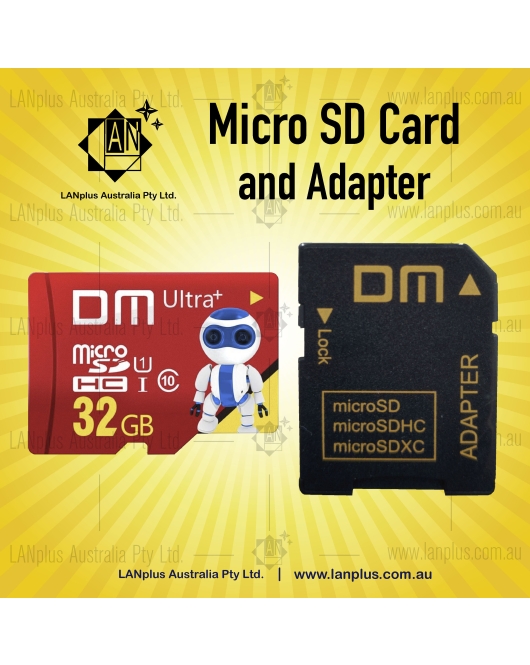 Micro Ultra SD Card MD 32GB Ultra+ Class 10 TF + Adapter