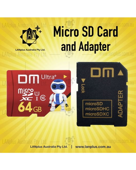 Micro Ultra SD Card MD 64GB Ultra+ Class 10 TF + Adapter