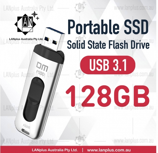 USB 3.1 Portable External SSD Solid State Flash Drive Memory 128GB
