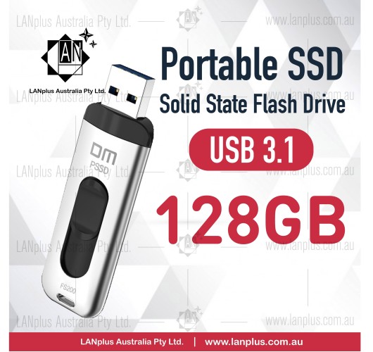 USB 3.1 Portable External SSD Solid State Flash Drive Memory 128GB