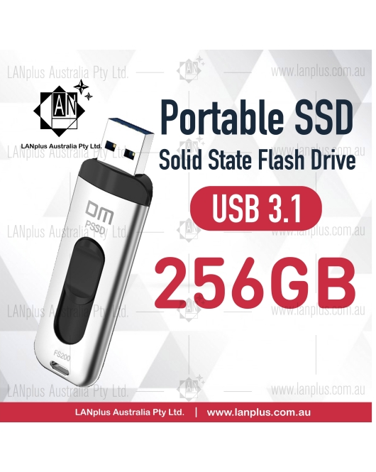 USB 3.1 Portable External SSD Solid State Flash Drive Memory  256GB