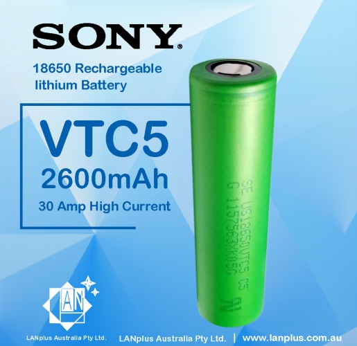 1 x Sony US18650 VTC5 2600mAh li-ion Rechargeable Battery