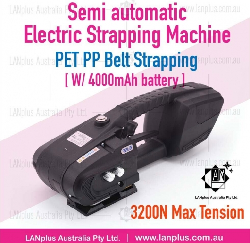Electric Strapping Machine PET PP Belt Strapping Band Tool W/ 4000mAh Battery