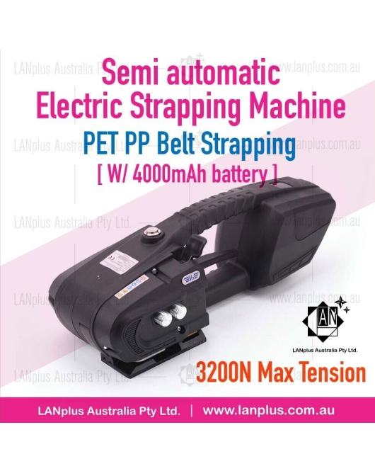 Electric Strapping Machine PET PP Belt Strapping Band Tool W/ 4000mAh Battery