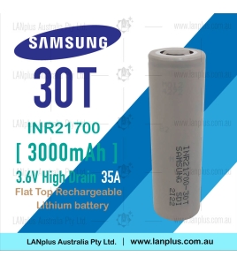 Samsung 30T INR 21700 3000mAh 35Amp Lithium Li-Ion rechargeable battery