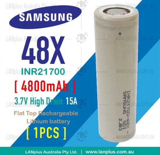 Samsung 48x INR 21700 4800mAh 35Amp Lithium Li-Ion rechargeable battery > 40T