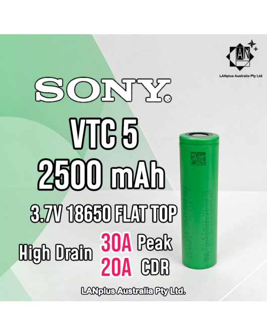 Sony US18650 VTC5 2600mAh 3.7v High Drain 30A Rechargeable li-ion Batteries