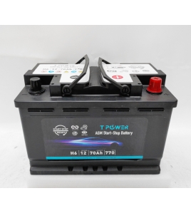Stop-Start AGM Car Battery 12v 70Ah 770CCA Audi A1 A3 A5 A4 A6 Q3 Jeep Wrangler Hyundai 18-Month AU Warranty