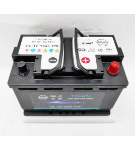 Stop-Start AGM Car Battery 12v 70Ah 770CCA Audi A1 A3 A5 A4 A6 Q3 Jeep Wrangler Hyundai 18-Month AU Warranty