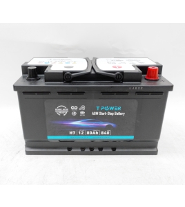 Stop-Start AGM Car Battery 12v 80Ah 840CCA f Volkswagen Audi Land Rover BMW 18-Month AU Warranty