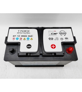 Stop-Start AGM Car Battery 12v 80Ah 840CCA f Volkswagen Audi Land Rover BMW 18-Month AU Warranty