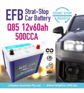 Stop-Start EFB Car Battery Q85 12v 60Ah 500CCA f Honda Volkswagen Skoda Hyundai