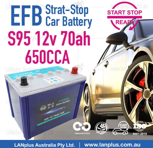 Stop-Start EFB Car Battery S95 12v 70Ah 650CCA F Toyota LEXUS Honda Infiniti AU